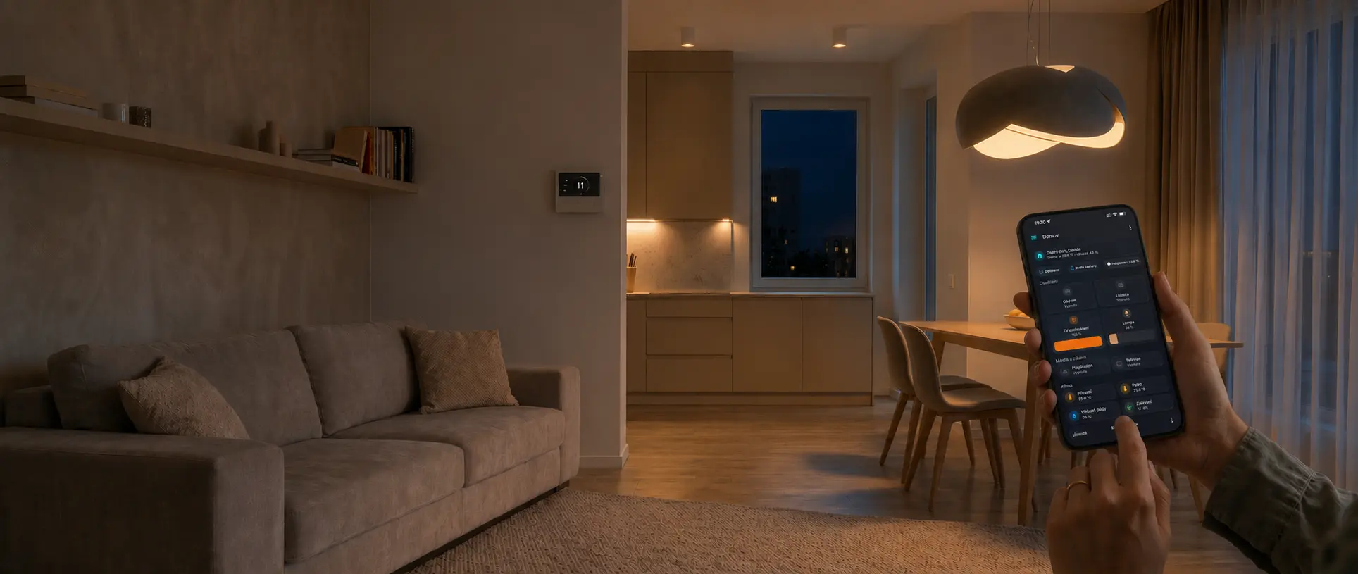 Smart home background dark